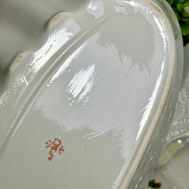 Блюдо необычной формы, фаянс Дружковского ФЗ, красное клеймо, цена за 1шт. Картинка 9